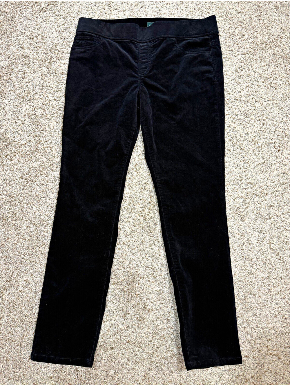 Lauren Jeans Co. Ralph Lauren Women’s 14 Black Stretch Corduroy Pull-On Pants